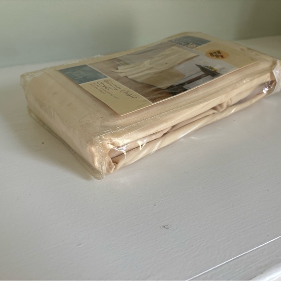 Target Casual Home Beige Dining Chair Cover Fits Most Armless Chairs Up To 42" - Picture 6 of 9